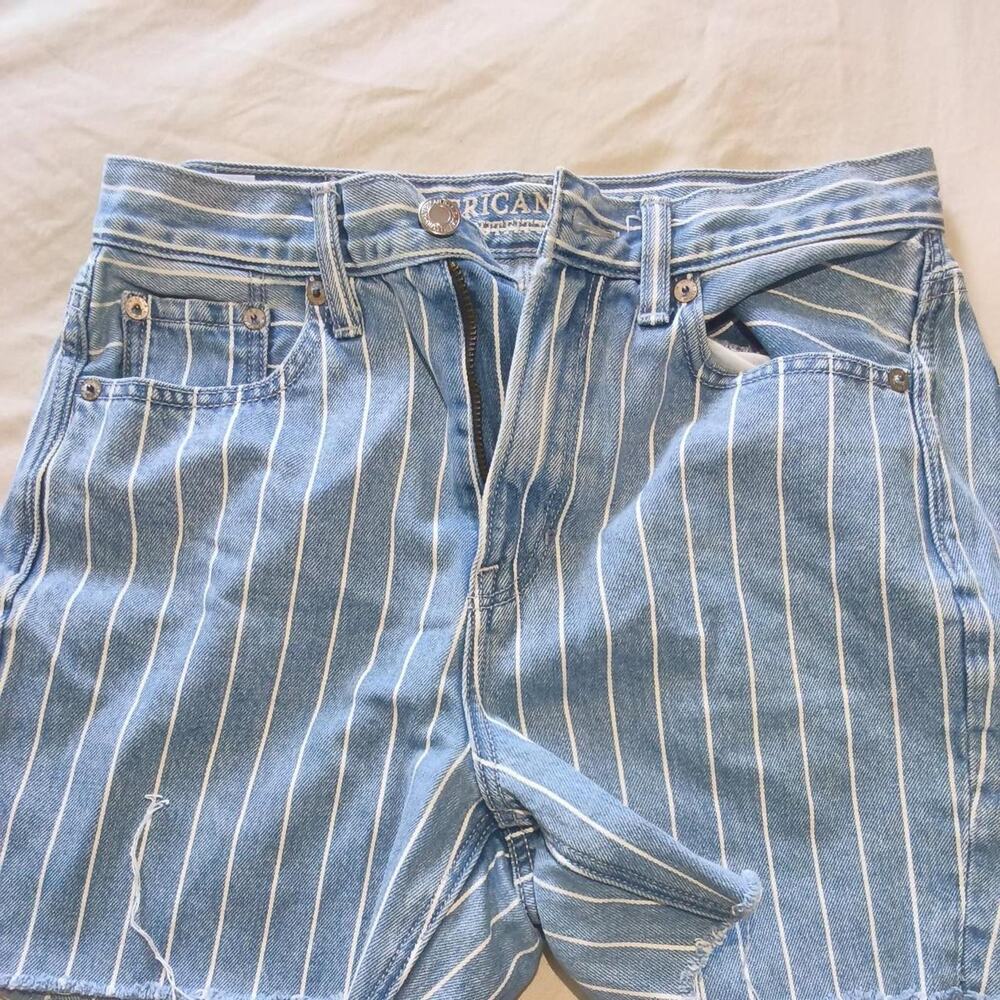 American eagle blue pinstripe denim